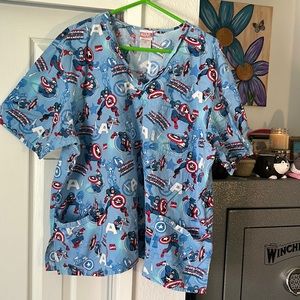 2XL Marvel scrub top